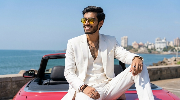 Luxury Coastal Men's Suit AI Prompt