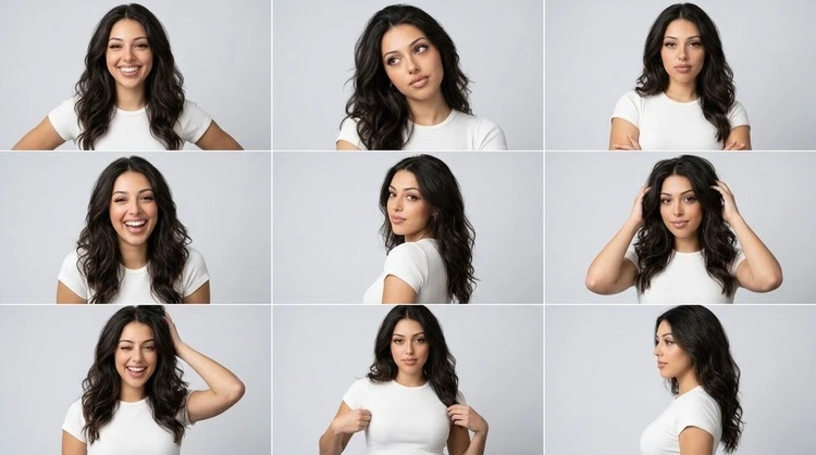 Studio Expression Photo Grid Prompt