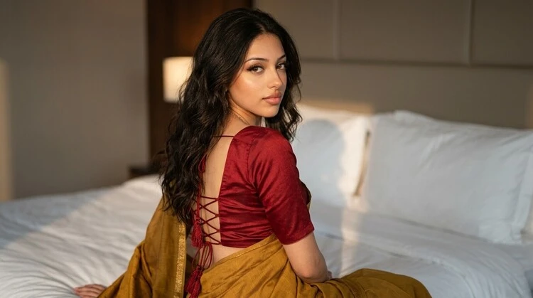 Indian Saree prompt for girls.